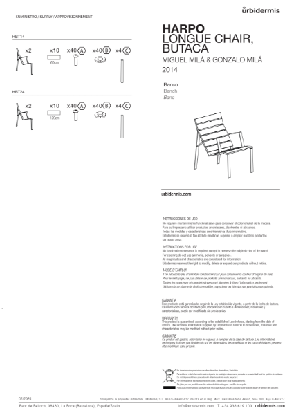 Harpo Longue Chair Installation Manual