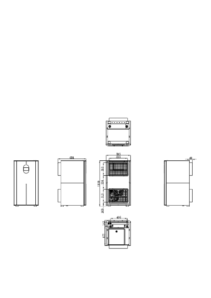 2D Drawing for 5kW Indoor Monoblock