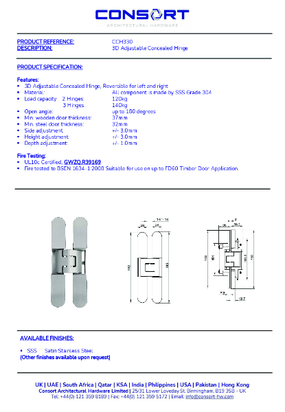 CCH330 - Product Data Sheet
