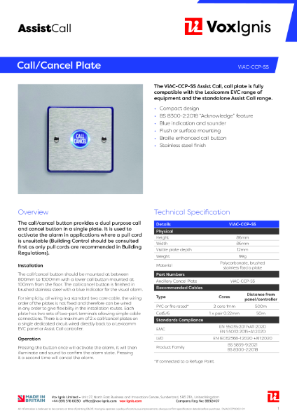 ViAC-CCP-SS Datasheet rev2