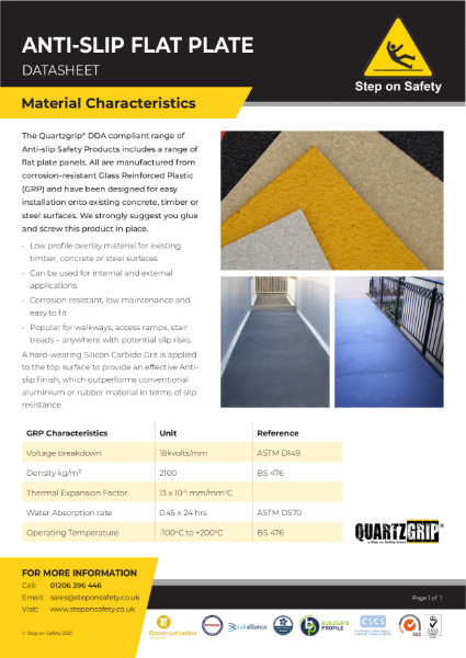 Anti-Slip Flat Plate