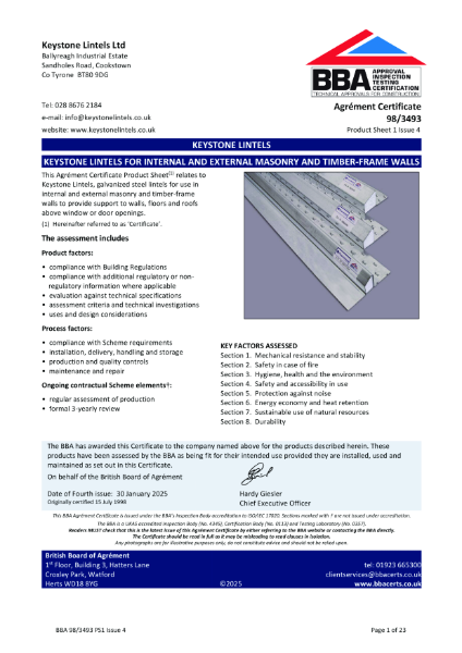BBA Agrément Certificate