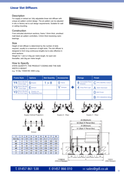 Linear Slot Diffuser