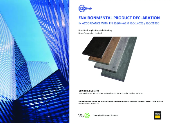 Environmental Product Declaration - Dura Deck Inspire Porcelain Decking