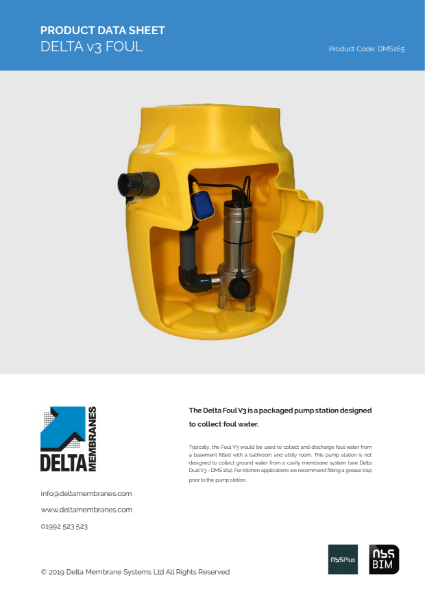 Delta V3 Foul Sump Pump