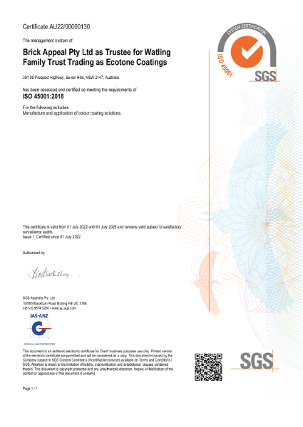 ISO 45001:2018 Certification