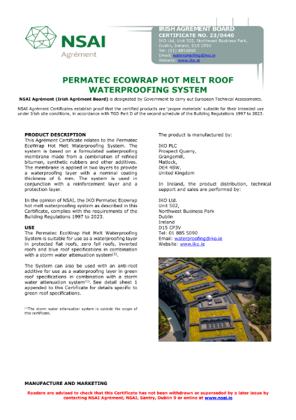 23_0440_IKO_PERMATEC_ECOWRAP_HOT_MELT_ROOF_WATERPROOFING_SYSTEM