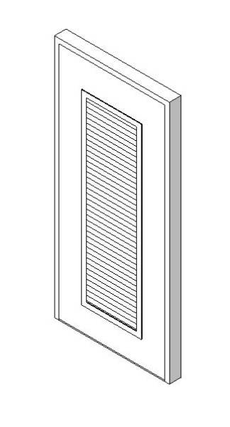 External Single Door with Louvre Panel