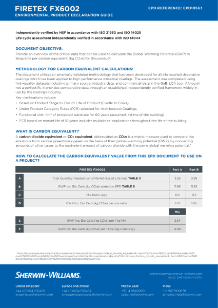 FX6002 EPD Certificate