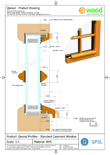 Qwood - cross section view