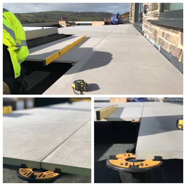 Balance self-levelling pedestals provide the solution to difficult paving scheme