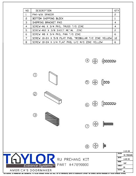 Remodeler Frame | Prehang Kit