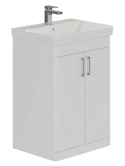 Layla 60 cm 2 Door Floor Standing Washbasin Unit