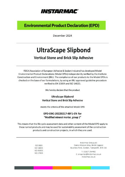 Slipbond Environmental Product Declaration