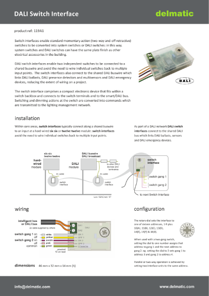 Delmatic - DALI Switch Interface