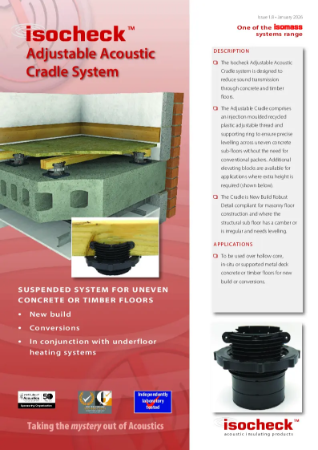 Isocheck Adjustable Acoustic Cradle - Data Sheet v1.8
