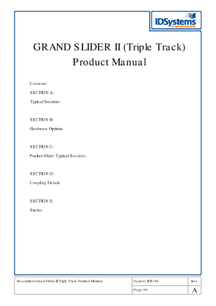 IDSystems - Technical Documents - Sliding Doors - Grand Slider II