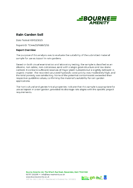 Rain Garden Soil