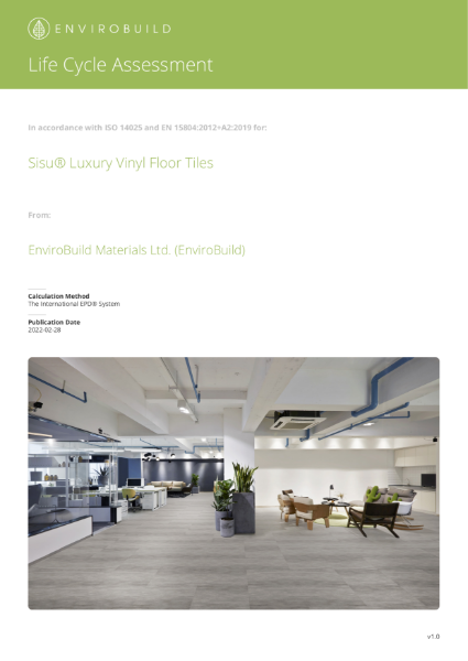 Sisu LVT Indoor flooring Life Cycle Assessment