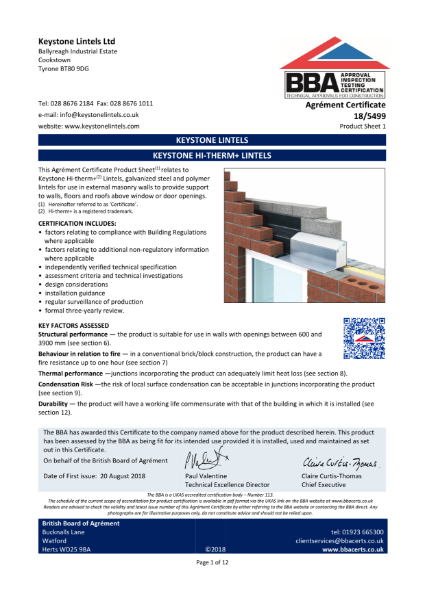 BBA - 18/5499 | Keystone Hi-Therm+