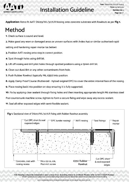 installation_guideline_sn293_wl_307ur_concrete_rawlnut_m6cskmachine Rev.4