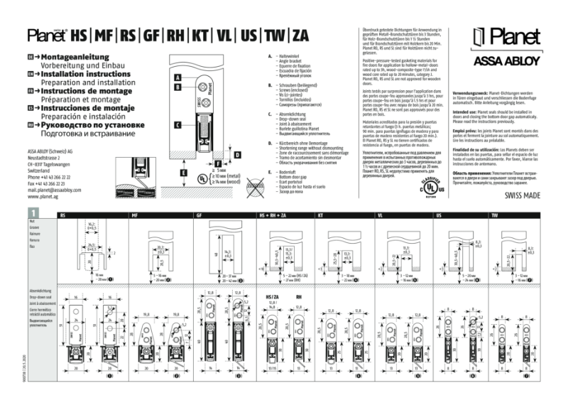 Planet US fitting instructions