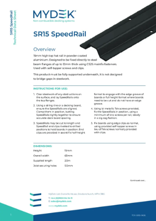 SpeedRail 15mm TDS