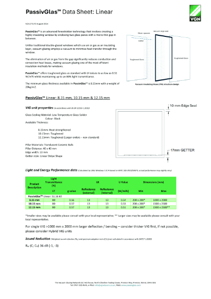 PassivGlas™ Linear Datasheet