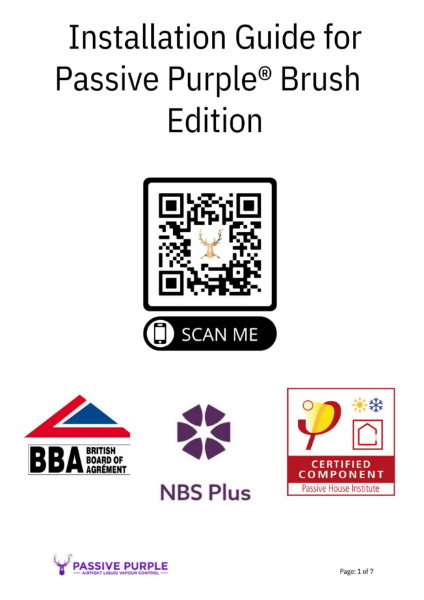 Passive Purple Internal Brush Installation Guide