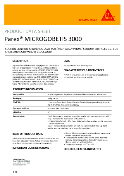 Parex® MICROGOBETIS 3000