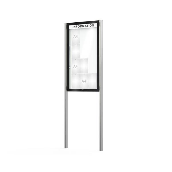 Edge poster case depth 80 mm on posts