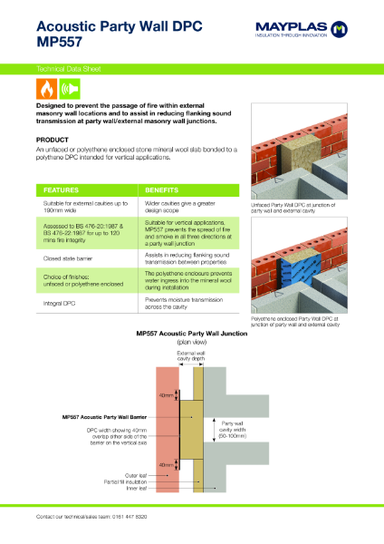 MP557 ACOUSTIC PARTY WALL DPC