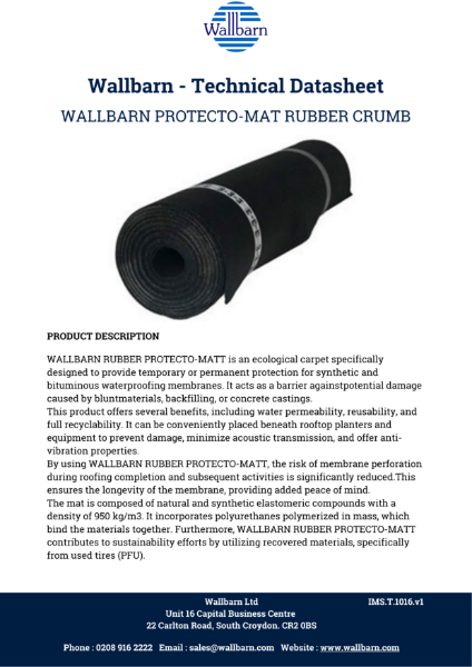 Datasheet - Protecto-Mat Rubber Crumb Protection