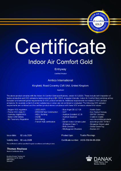 Entryway Indoor Air Comfort Gold