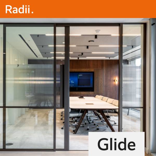 Glide Single Glazed Framed Sliding Acoustic Glass Office Door