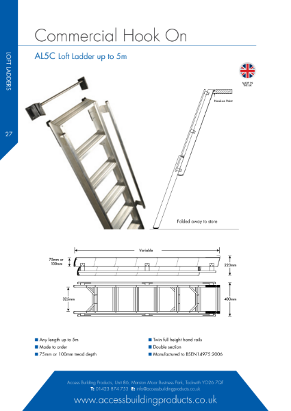 AL5C Commercial Access ladder [Hook on]