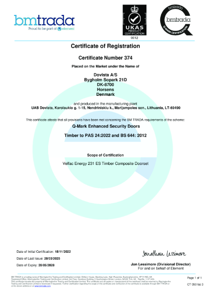 Q-Mark Enhanced Security Doors V200 ENERGY