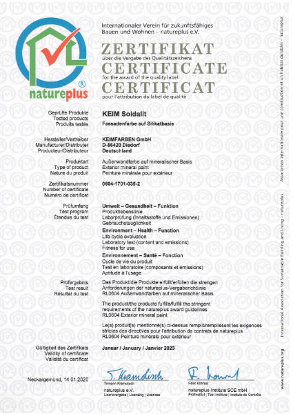 Natureplus Certificate