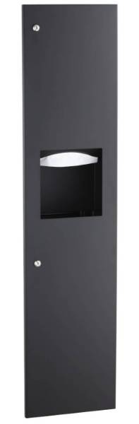 Recessed Paper Towel Dispenser/Waste Receptacle, Matte Black, B-3803.MBLK