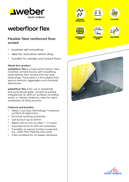 weberfloor flex - Technical datasheet