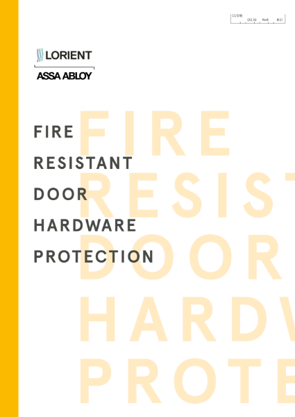 Fire resistant door hardware protection brochure
