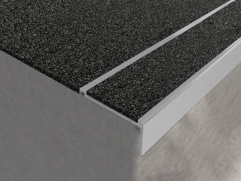 Heavy duty aluminium stair nosings with GRP inserts for retrofit - Installation Guide
