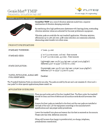 PLITEQ - GENIEMAT TMIP-SET - Technical Data Sheet