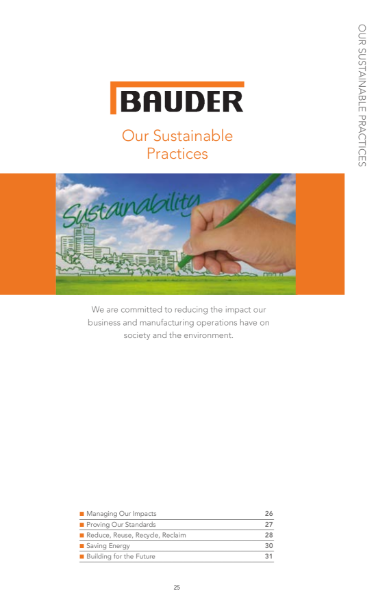 Bauder's Sustainable Practices