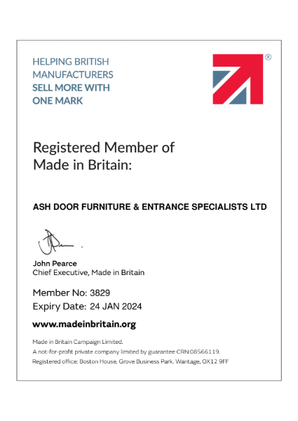 Registered Member of 
Made in Britain