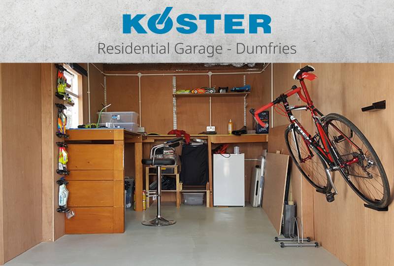 Koster Floor coatings to a domestic garage.