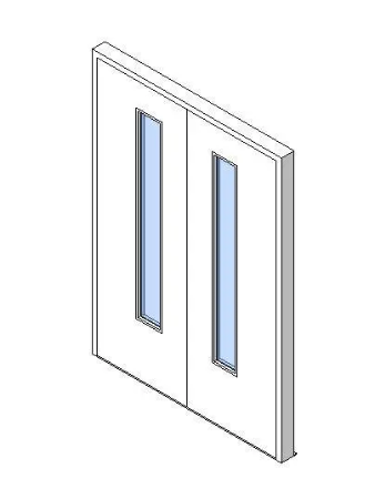 External Double Door, Vision Panel Style VP03
