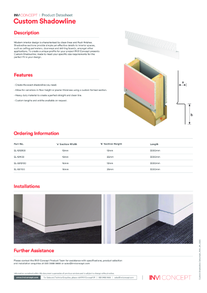 Custom Shadowline Datasheet