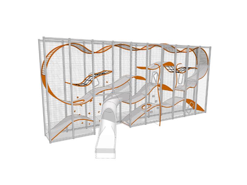 Wall Holla 10 with Internal Slide - Children's Climbing Space with Slide