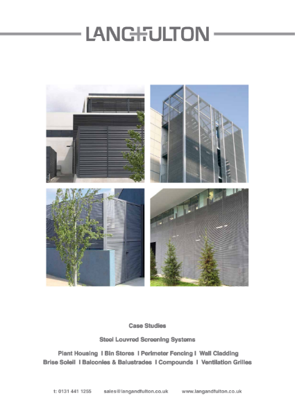 Case Studies: Steel Louvred Screening, Plant Housing, Bin Stores & Fencing